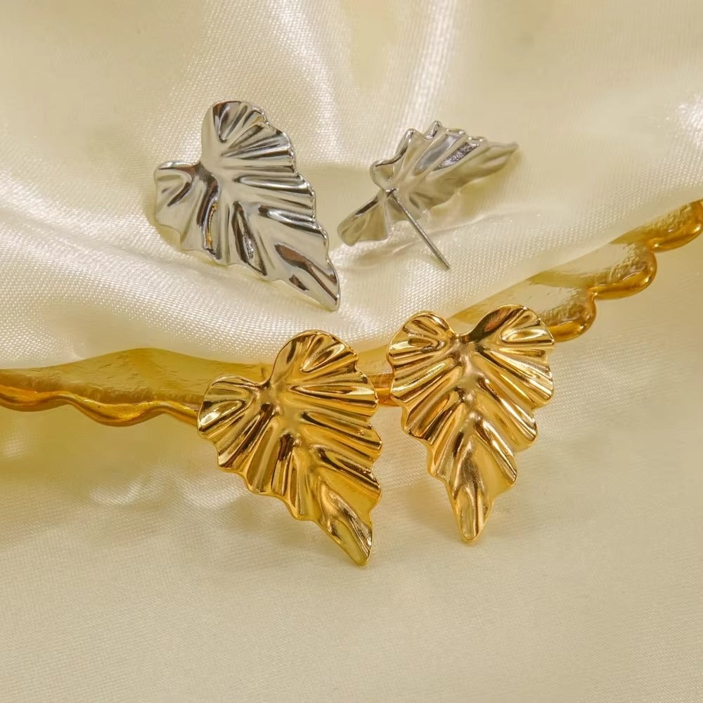 Wholesale Personality 304 Stainless Steel Women Earrings Golden Irregular Oval Earrings Valentine's Day Gift Jewelry